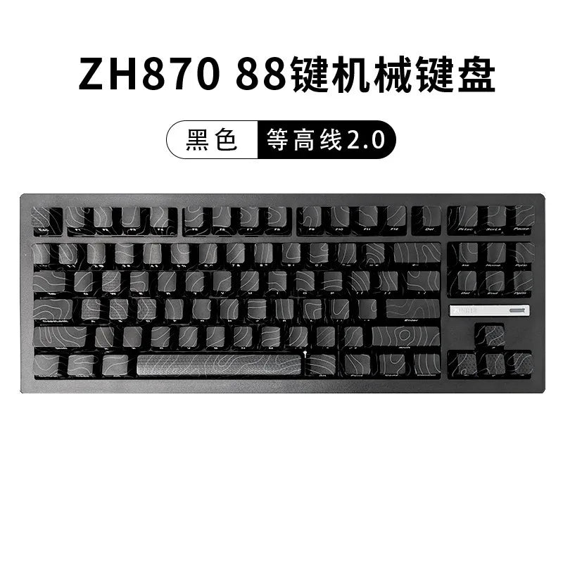 Zorher ZH870 Wireless Mechanical Keyboard Bluetooth Tri Mode RGB Hot Swap Gaming Keyboards Customized PBT Keycap PC Accessory