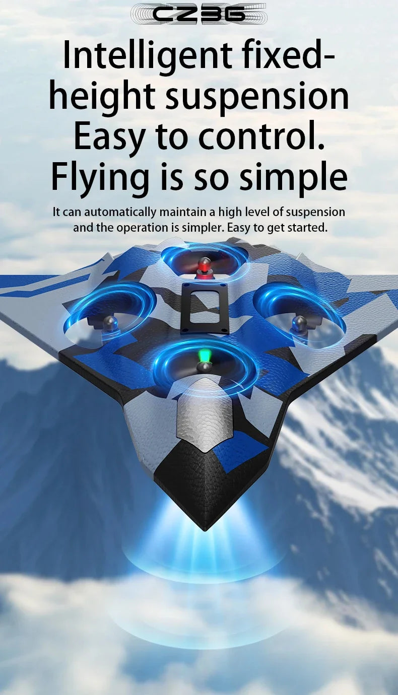 RC Aircraft EPP Foam Stunt Glider Electric Fighter Remote Control Airplane Fall Resistant Plane Toys for Boys Kids CZ01 CZ63