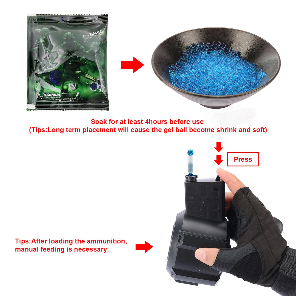 M4 Electric Gel Ball Blaster Toys, Manual/Automatic  Eco-Friendly Splatter Ball Blaster, Suitable For Outdoor Shooting Games