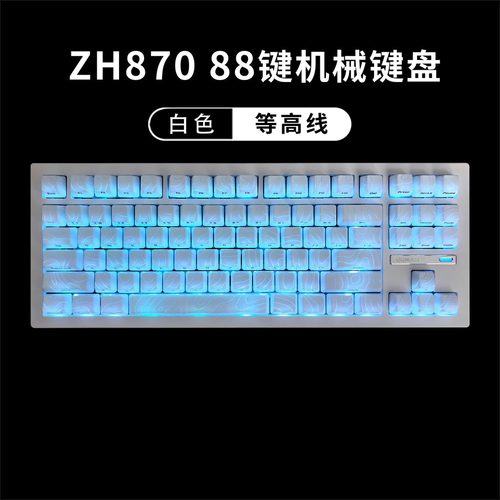 Zorher ZH870 Wireless Mechanical Keyboard Bluetooth Tri Mode RGB Hot Swap Gaming Keyboards Customized PBT Keycap PC Accessory