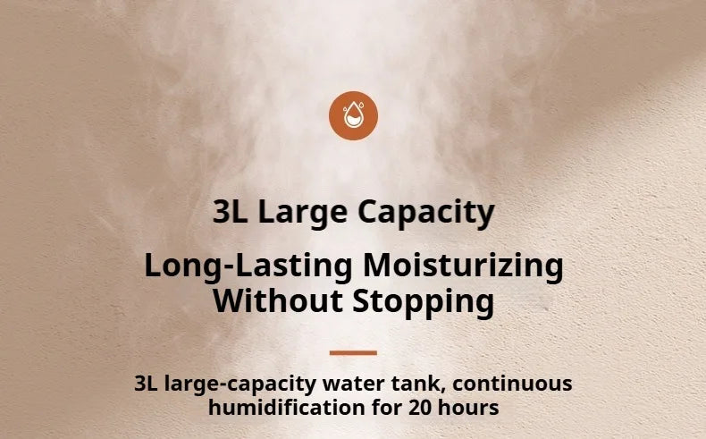 MSS 2-in-1 Air Purifier Cool Mist Humidifier - Double Nozzle & Night Light, Ideal for Bedroom, Living Room & Office Desktop