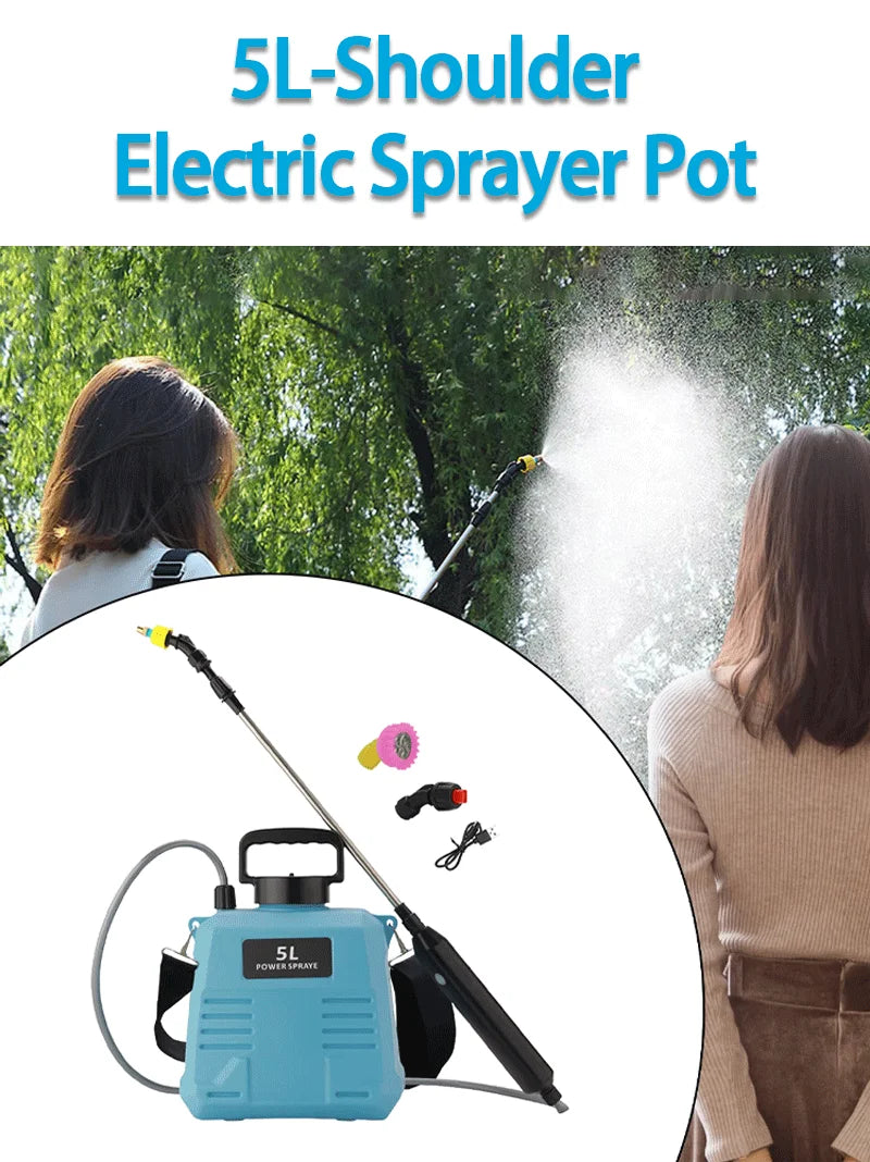 5L High Pressure Backpack Sprayer Electric Disinfection Pesticide Pump for Agriculture Lawn Garden Spray Ulv Ulv Spray