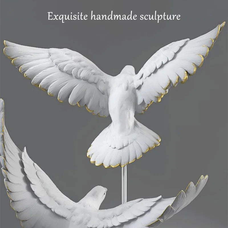 Modern Large Bird Floor Sculpture Home TVCabinet Decor for Living Room Entryway Office Waterproof Art Statue with Anti-Slip Base