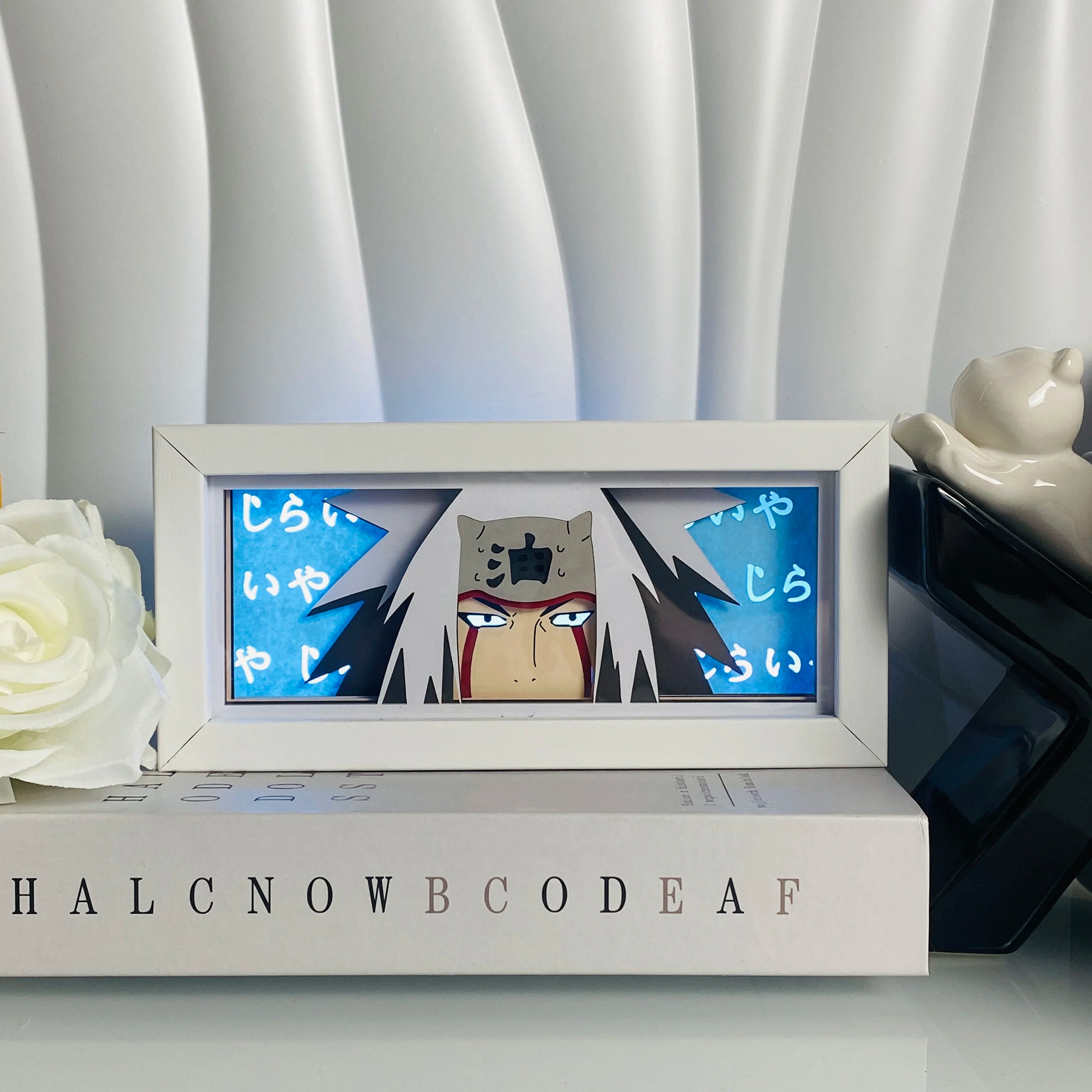 Anime Light Box Led Strip Lights Anime Eyes Shadow Box Picture Frame 3D Paper Carving Usb Table Lamp Mood Light Room Decor Gift