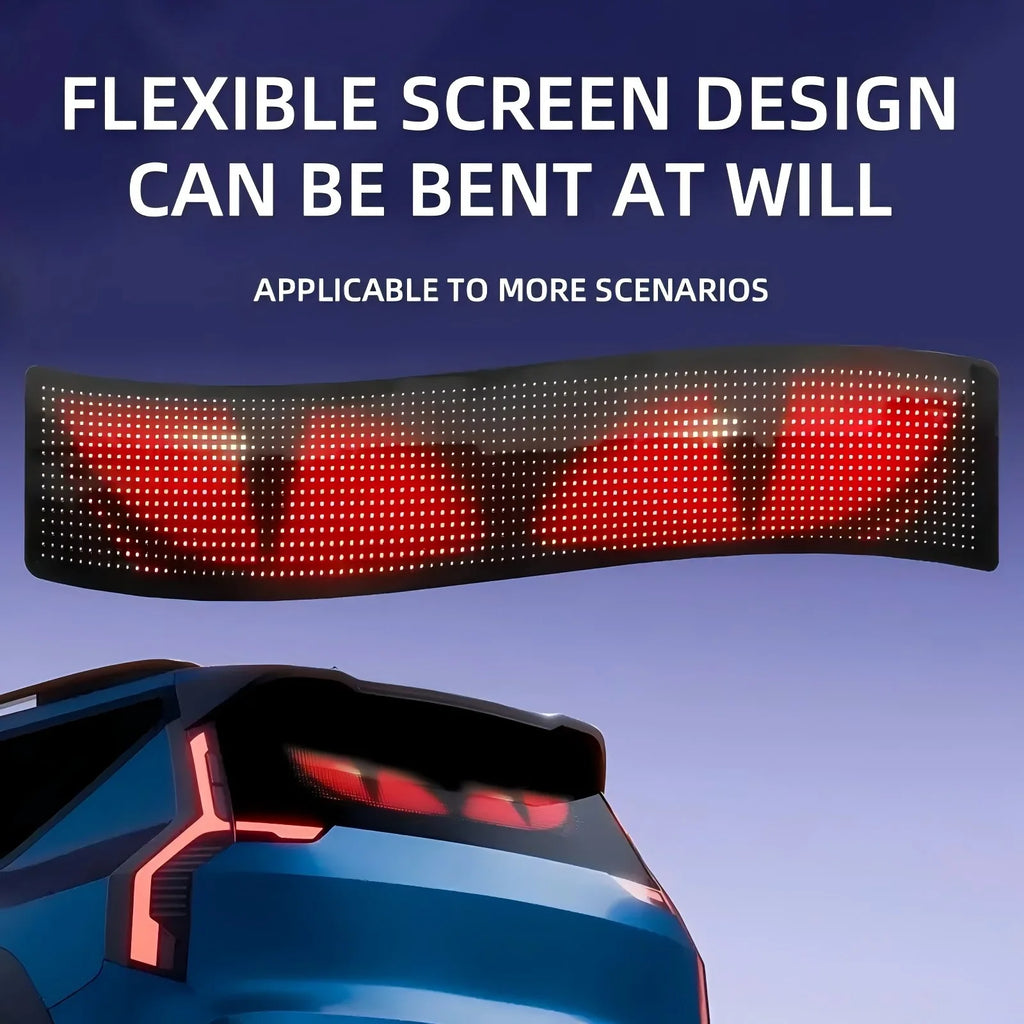 Truck Car Devil Eye LED Matrix Pixel Panel Light APP Remote Control Soft Foldable Lighting Scrolling For Board Windshield 12/24V