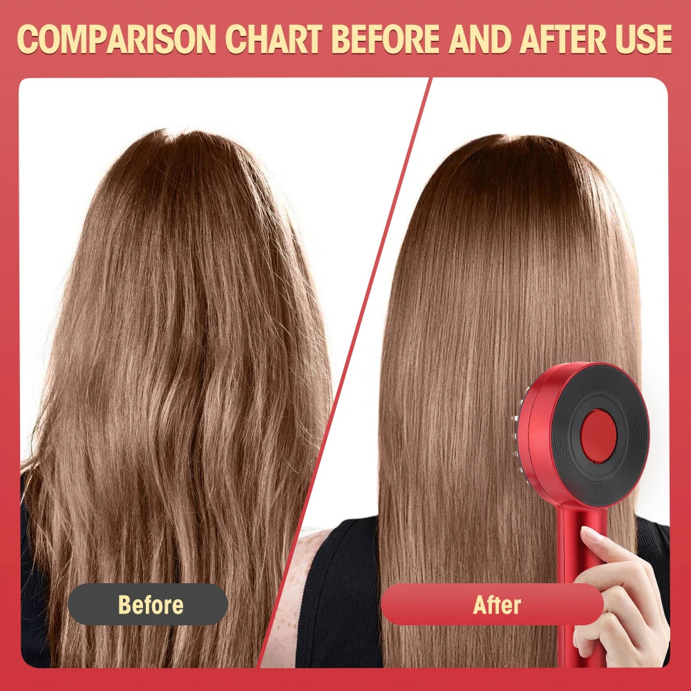 3 Modes Electric Massage Comb Portable Red Light Laser Comb for Hair Follicle Hair Follicles On The Head Essence Oil Applicator