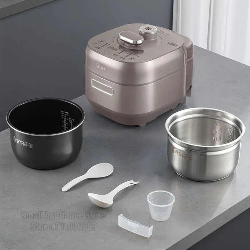 Midea Electric Pressure Cooker 5L Fast Cooking IH Rice Cooker Double Liner Multifunctional 220V Household Kitchen Appliances