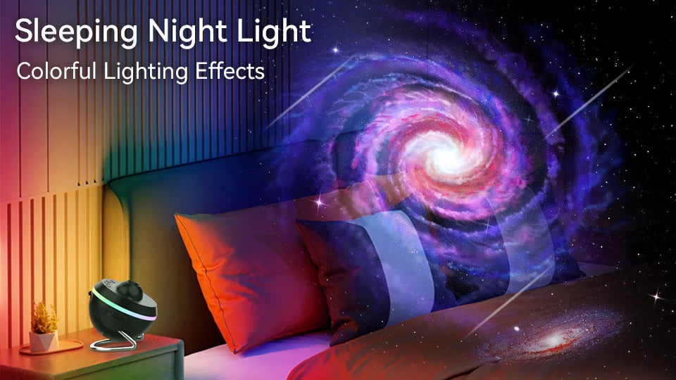 12 IN 1 Galaxy Star Projector with Meteor Ultra Clear Night Light Lamp Rotary Space Ball Planetarium Projector Lights for Kids G