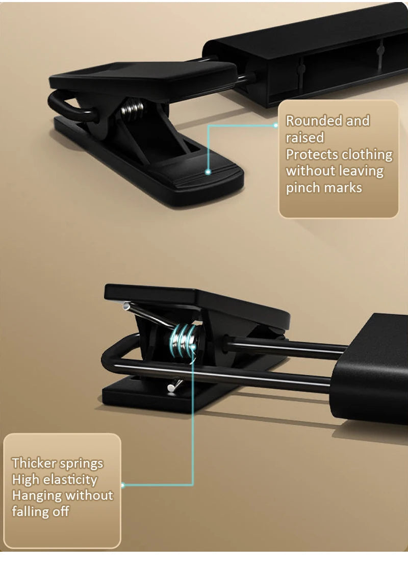 5/10PCS Pants Hanger Adjustable Clips Space Saving Anti-Slip Metal Rack Women's Skirt Clothes Organizer Socks Lingerie Racks