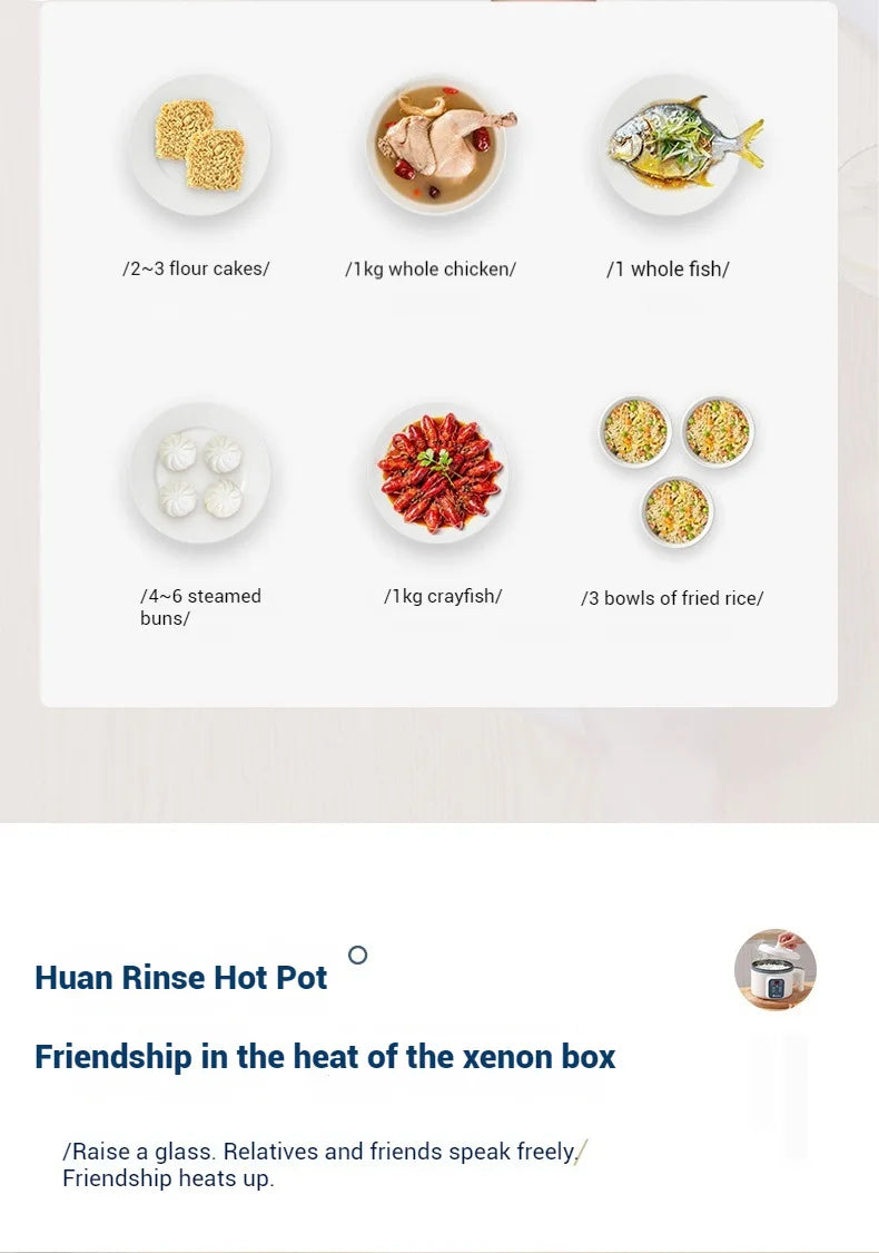 Mini Electric Rice Cooker Single Double Layer  Intelligent Automatic Home Kitchen Cooker 1-2 People MultiCooker Steamed Rice Pot