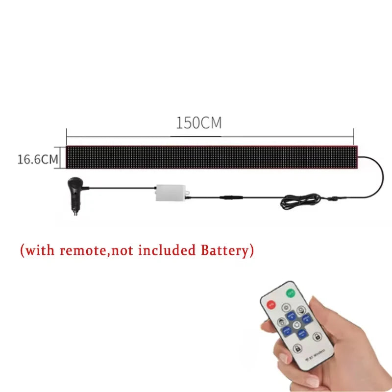 Devil's Eye Truck Windshield Remote Control Flexible Led Eye Animation Display Smart Scrolling Message Eye Soft LED Sign Board