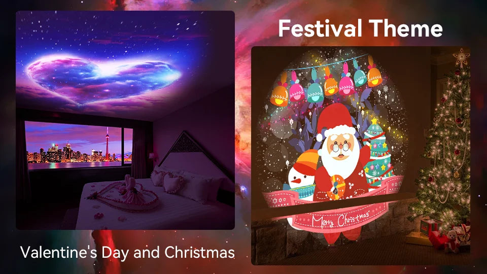 12 IN 1 Galaxy Star Projector with Meteor Ultra Clear Night Light Lamp Rotary Space Ball Planetarium Projector Lights for Kids G