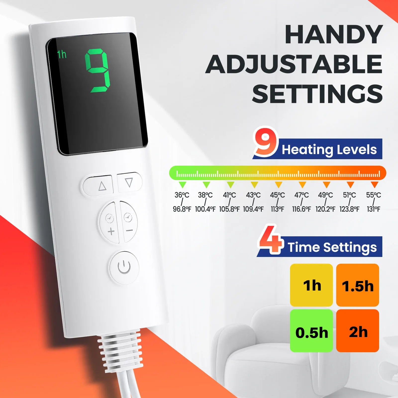 Electric Heating Foot Warmer Winter Foot Warming Device Household Hand Warming Pad for Office Bedroom Study Room Keep Warm