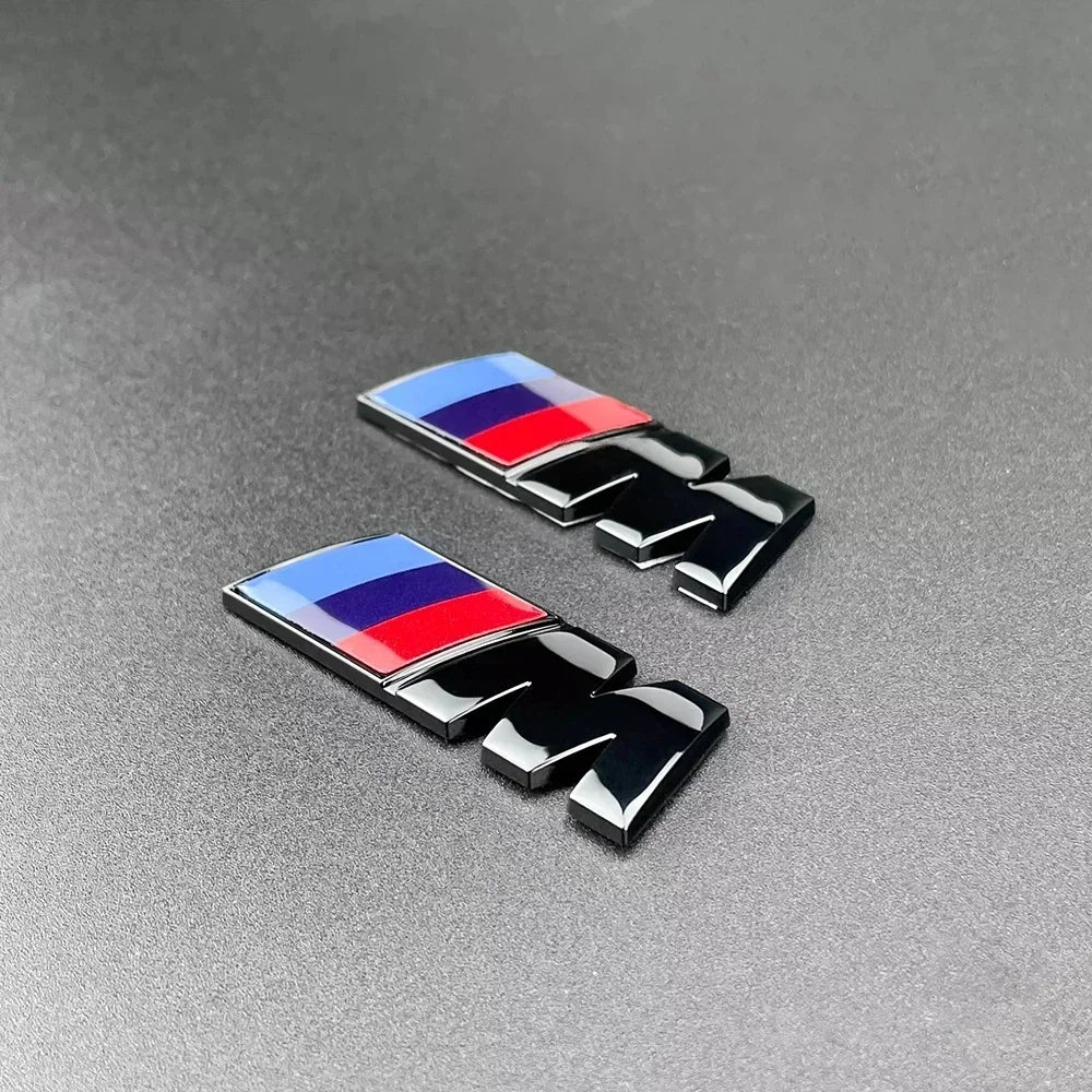 BMW M Tri-Color Emblem Badge for 1/3/5/7 Series X1 X3 X5 X6 Waterproof Fender & Trunk 3D Logo Sticker M Sport Car Accessories