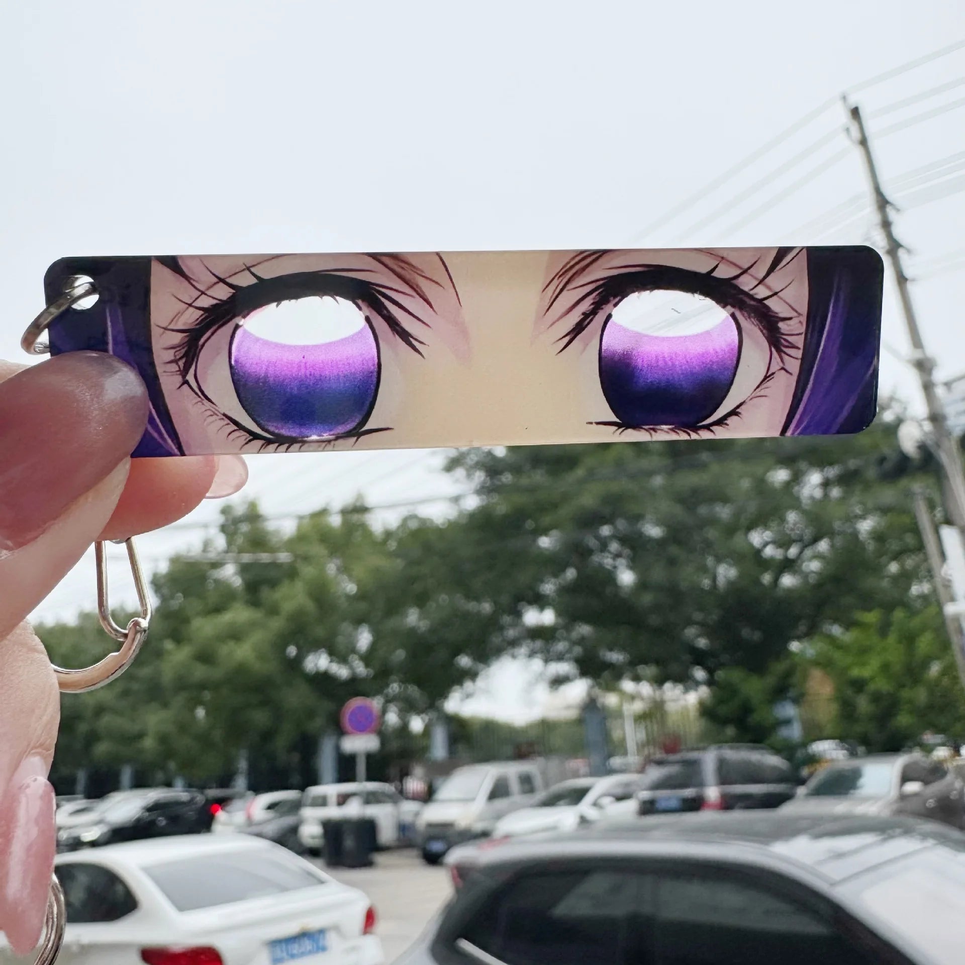 Anime Keychain Demon Slayer Decorate Kawaii Girl Acrylic Backpack Accessories Cartoon Surrounding Portable Toy Gift Wholesale