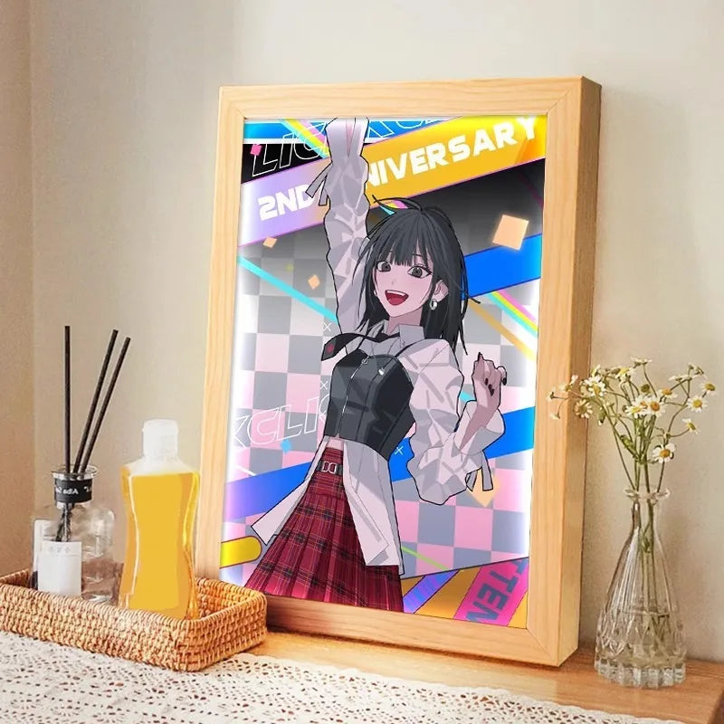 Link Click LED Light Box Painting Picture Frame Charles Lucas Jo  Anime peripherals Night Light Decoration Photo Frame Gift