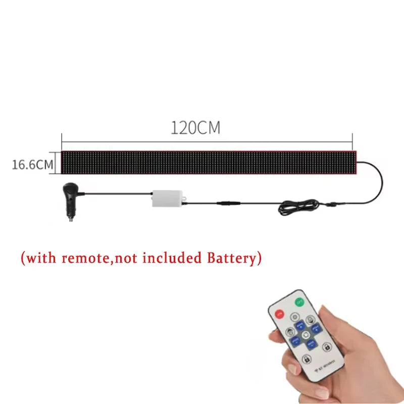 Devil's Eye Truck Windshield Remote Control Flexible Led Eye Animation Display Smart Scrolling Message Eye Soft LED Sign Board