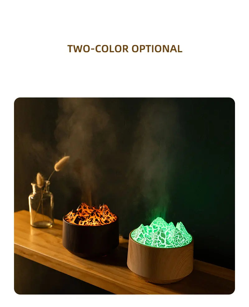 Volcano Bedroom Humidifier with Remote Control Fog Output Spray Desk Atmosphere Lamp Essential Oil Diffuser for Bedroom Home