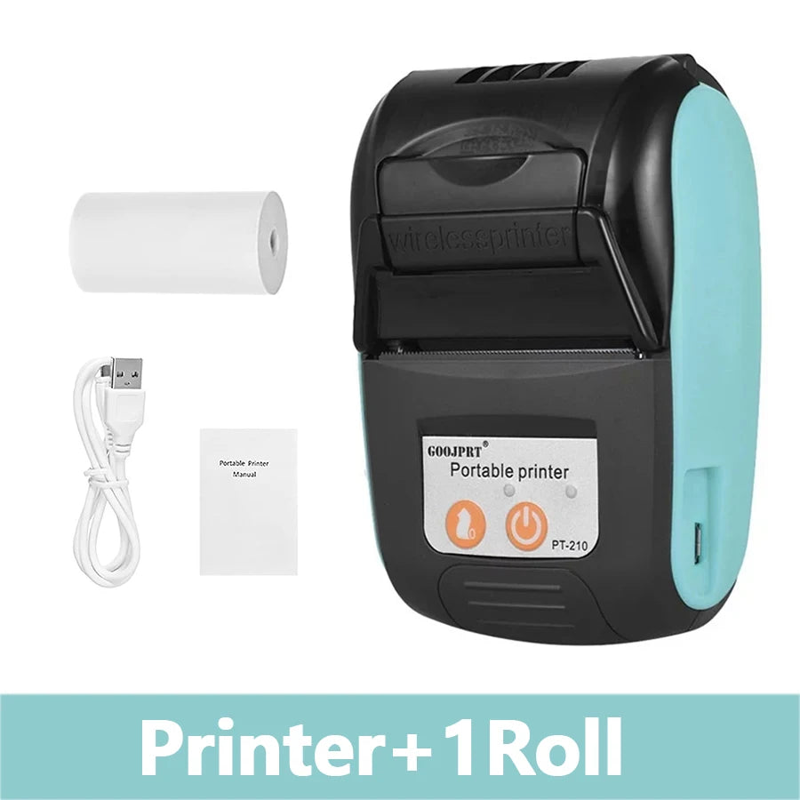 Mini Portable Thermal Receipt POS Printer Wireless Bluetooth 58mm Ticket Bill IOS Android PC Invoice Business Retail Ink-free