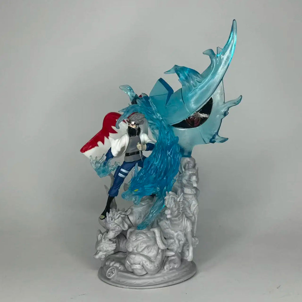 Hokage GK sixth generation CS flag wooden Kakashi statue scene model boxed figurine