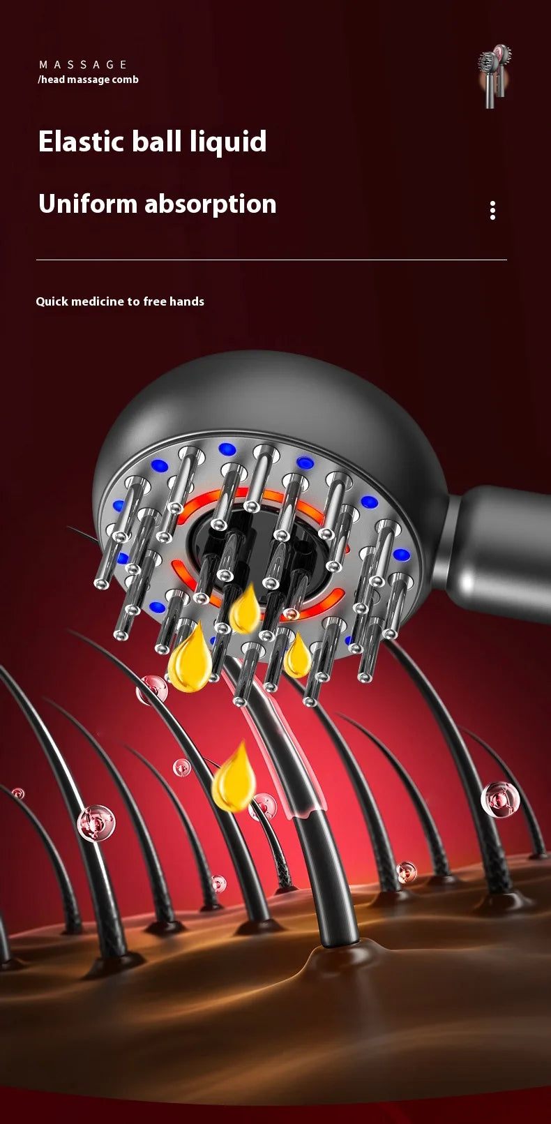 Scalp Massaging BrushShiatsu Hair Scalp Massager Electric Massager for Scalp & Hair Handheld Portable Massager Deep Muscle Relax