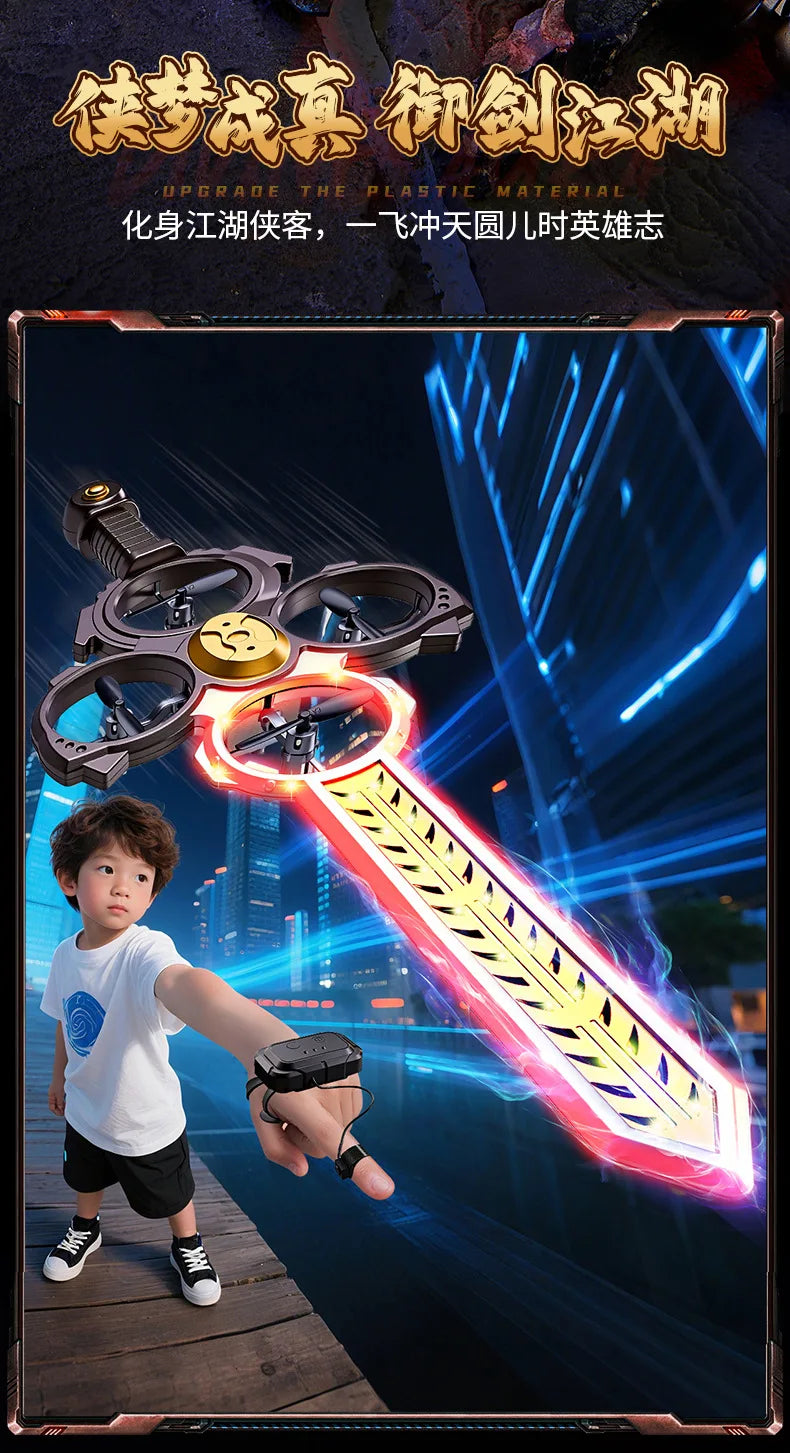 Hot Gesture Remote Control Flying Sword Flying Aircraft Flying Sword Stunt Aircraft Rolling One Key Lift Boy Christmas Toy Gift