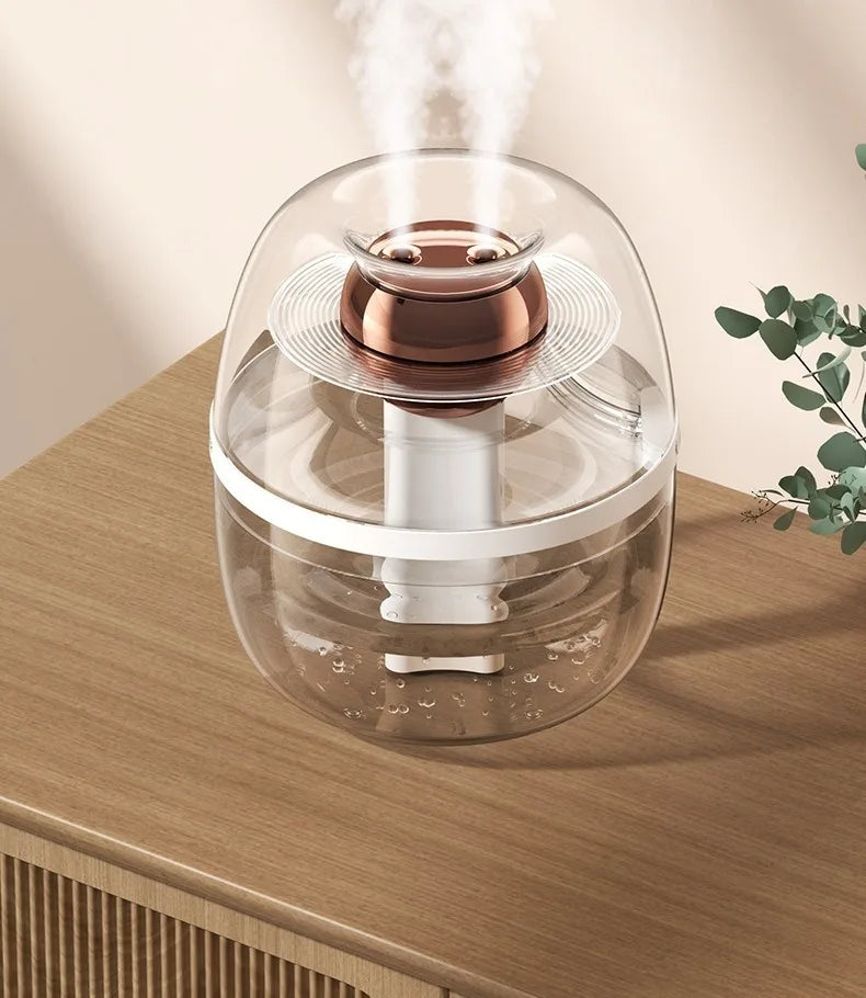 MSS 2-in-1 Air Purifier Cool Mist Humidifier - Double Nozzle & Night Light, Ideal for Bedroom, Living Room & Office Desktop