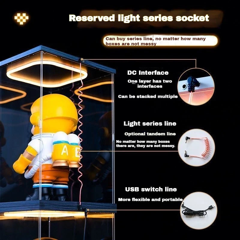 Animation Around The Hand-Held Special Display Box High-Value Light Can Open The Door Hand-Held Doll Toy Display Box Storage Box