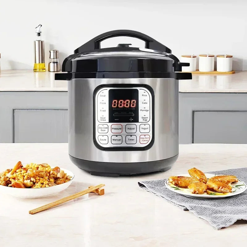 6L Multi-function Electric Pressure Cooker 220V Soup Porridge Meal Warmer Kitchen Stainless Steel Multicooker Rice Cooker