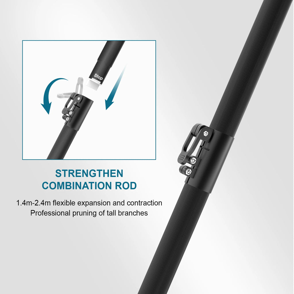 Gisam 4 in 1 Brushless High Branch Saw Chainsaw & Pruning Shears Garden Tool With Telescoping Pole For Makita 18v Battery Pin