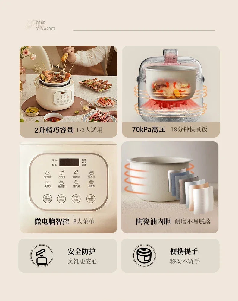 Electric pressure cooker mini new  domestic kitchen electric pressure cooker small  pressure cooker New style