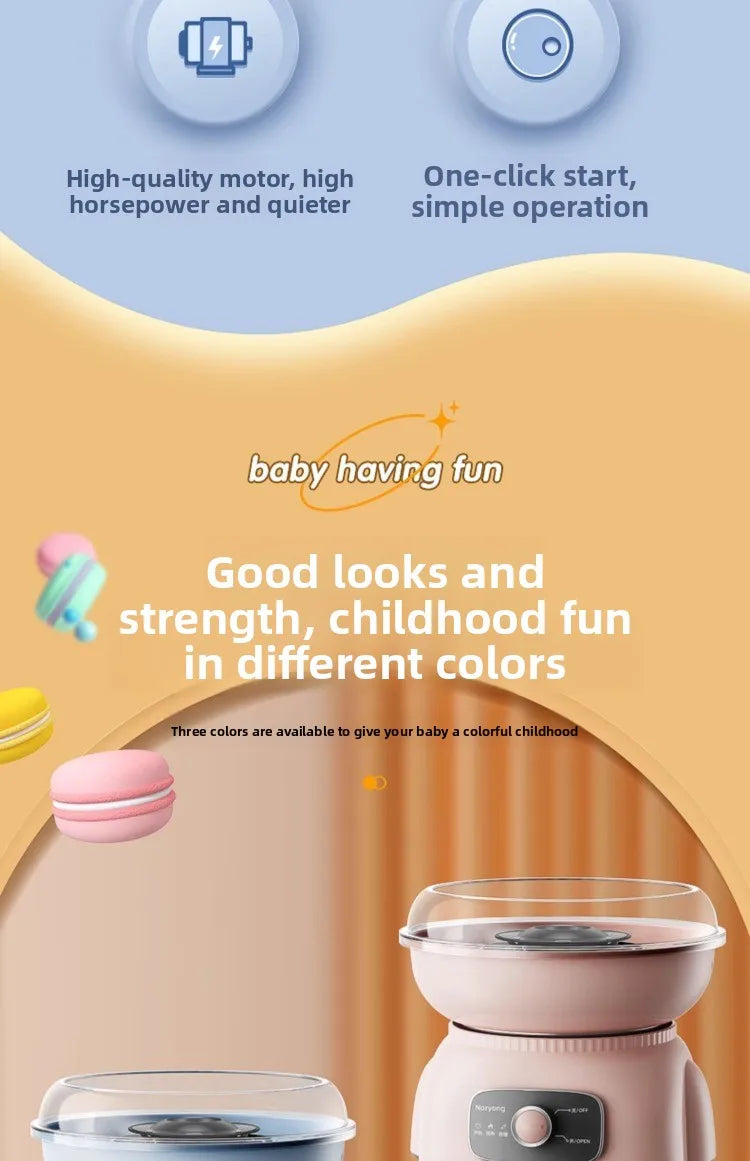 Cotton candy machine children's fully automatic cotton candy making machine handmade mini fancy colored sugar Christmas gift