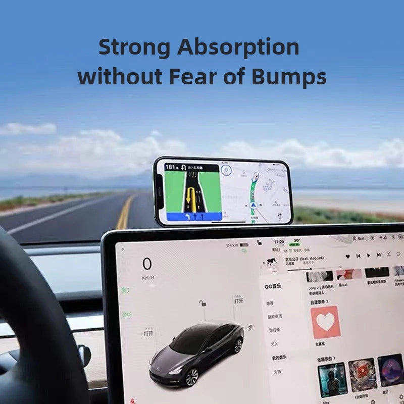 Universal Car Mobile Phone Holder Invisible Foldaway Car Magnetic New Laptop Side Mount Floating Screen Vehicle Hidden Bracket