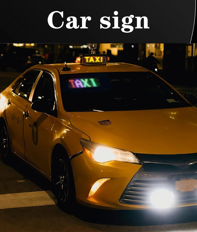 Car LED Matrix Pixel Panel DIY RGB Lighting Graffiti Scrolling Text Board Windshield Advertising Screen Bluetooth APP Control