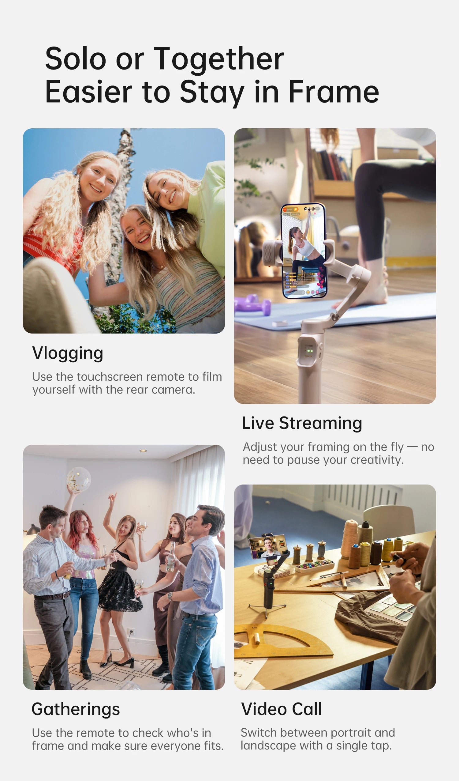 Hohem iSteady V3 Ultra Gimbal Stabilizer for iPhone with AI Auto Tracking Detachable Touchscreen Remote Phone Gimbal
