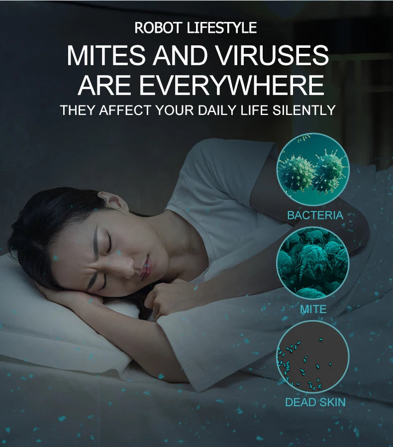 Bed Mites Removal Vacuum Cleaner UV Killer Remover Bed Cleaner Robot Powerful