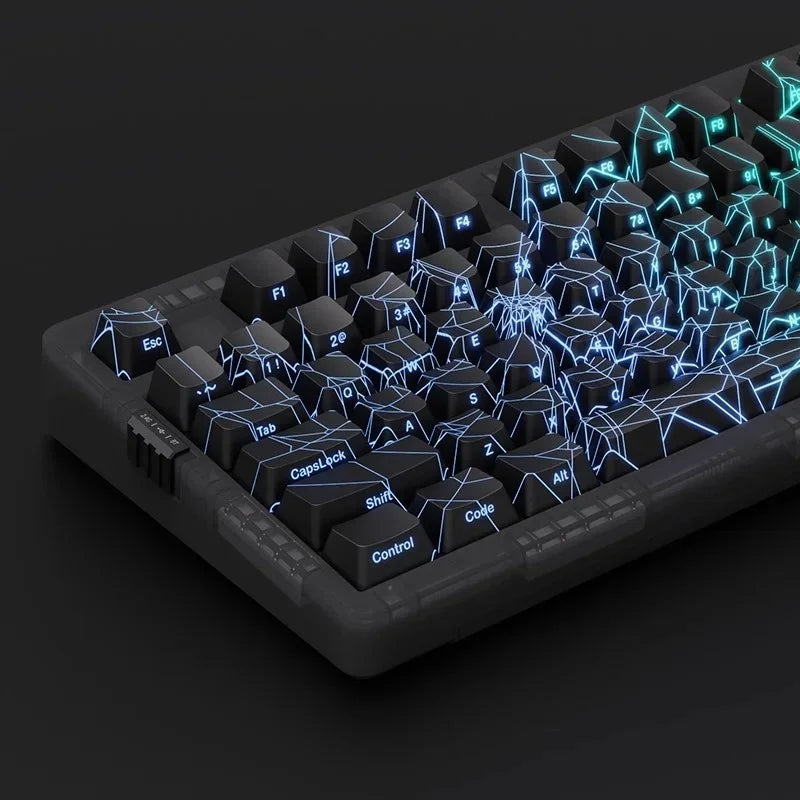 ZORNHER Zuohe ZH980 Spider Web Mechanical Keyboard 3mode RGB Wireless Gaming Keyboards Hot Swap Customise Pc Accessories Gifts