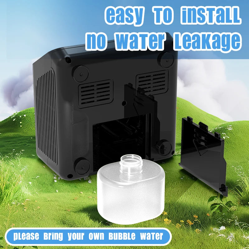 Handheld automatic bubble machine, children's portable bubble machine outdoor wedding game bubble water without battery