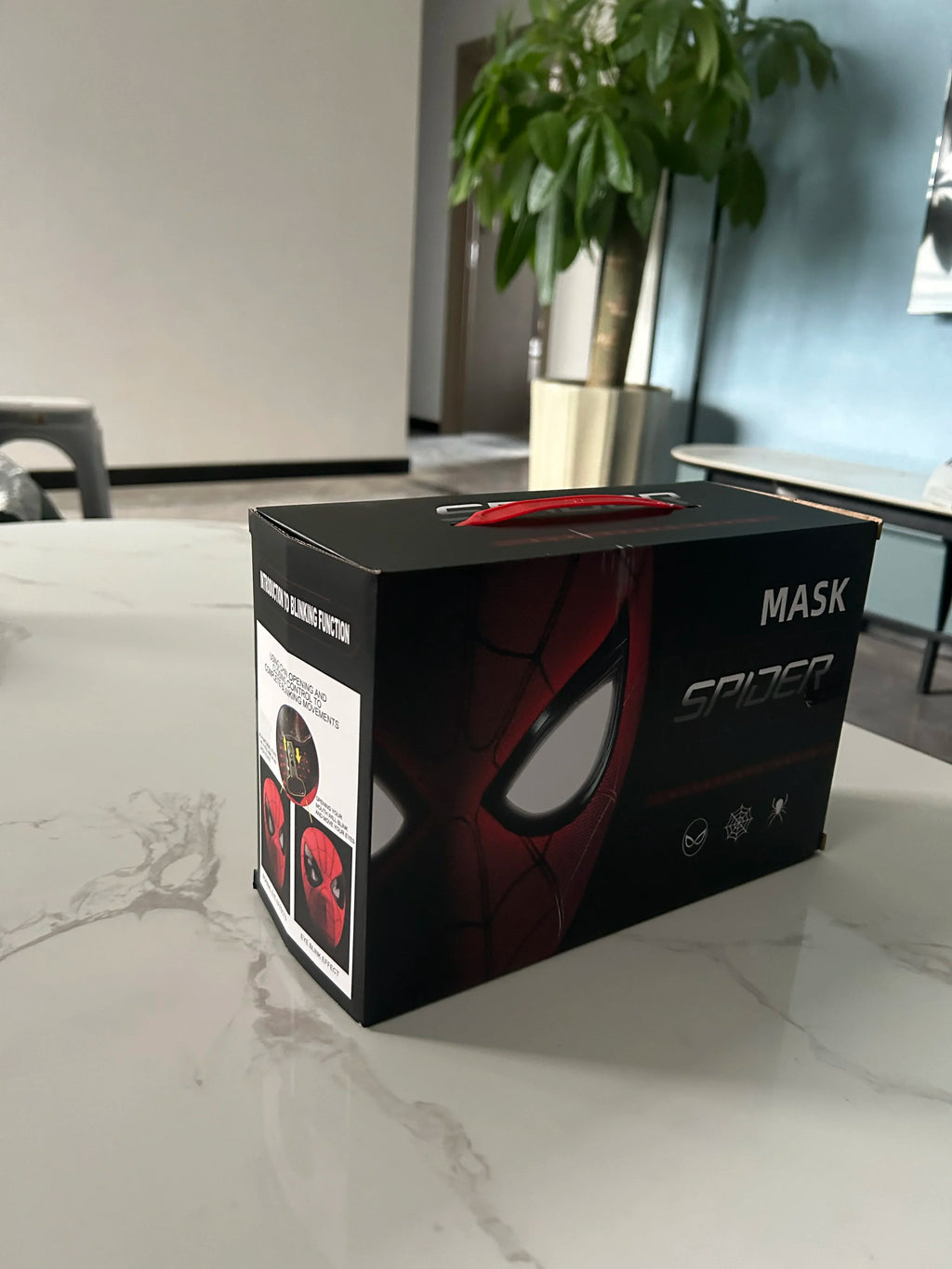 Spiderman Mask Eyes Movable Remote Control Peter Parker Spiderman Toys Children Halloween Cosplay Costume Mask Christmas Gifts