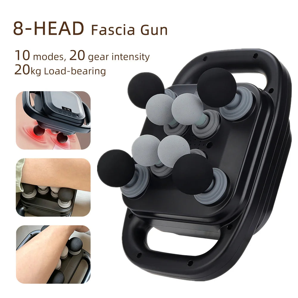 42-Heads Fascia Gun High-Frequency Vibration Body Massage Gun Back and Waist Massager Neck Shoulder Massager Muscle masajeador