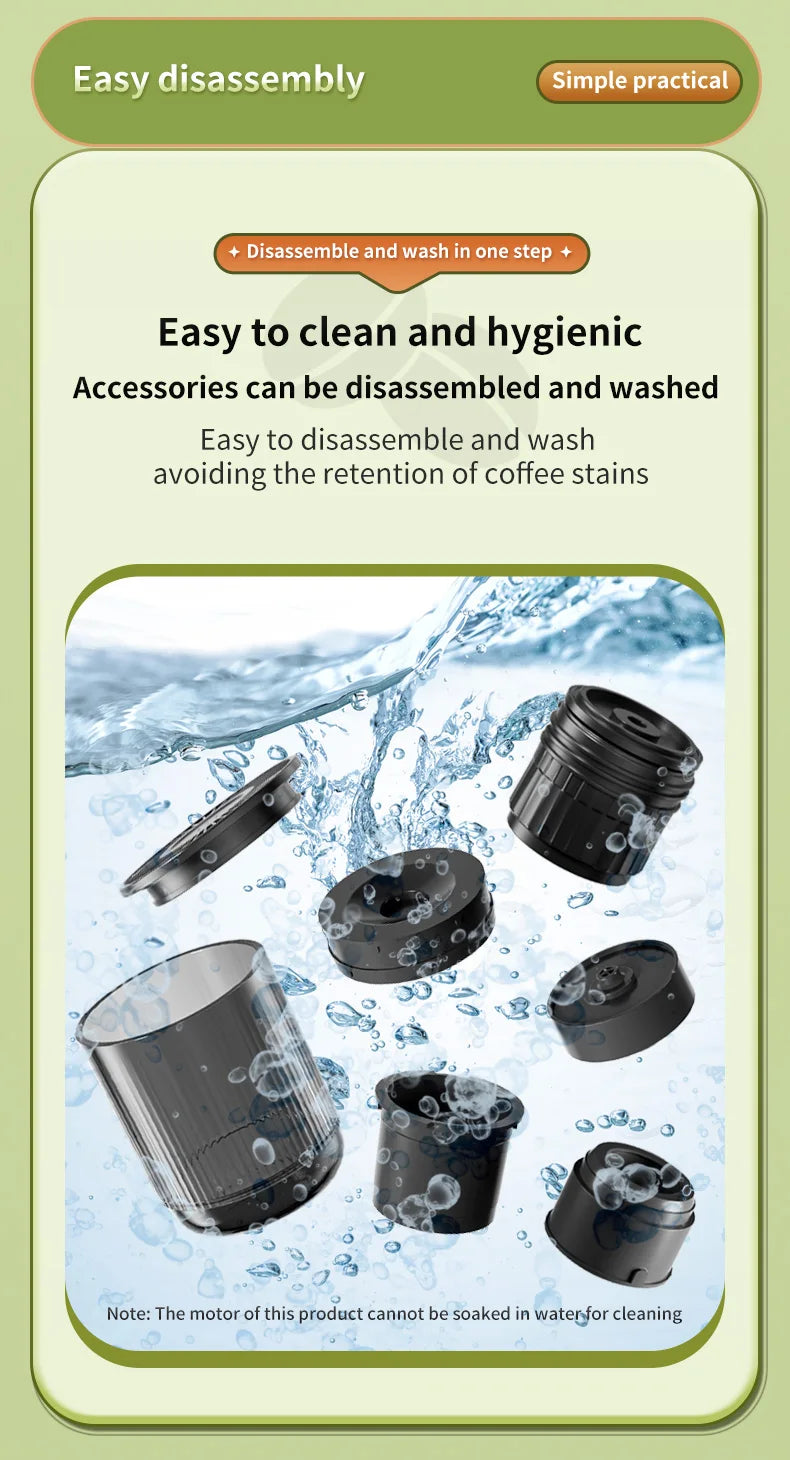 2-in-1 Wireless Electric Espresso Coffee Machine for Car & Home Camping Portable Coffee MakerCapsule Powder Travel Coffee Maker