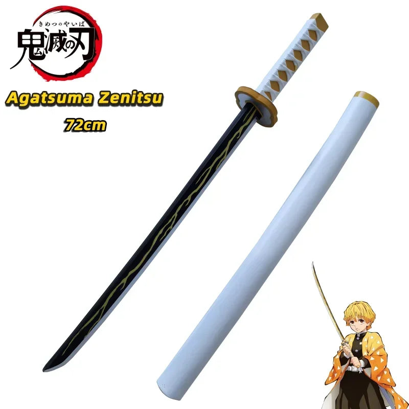 Demon Slayer Katana Original Assembled Anime Sword Cosplay Props Orange  Tomioka Giyuu Kamado Tanjirou  Swords 72cm