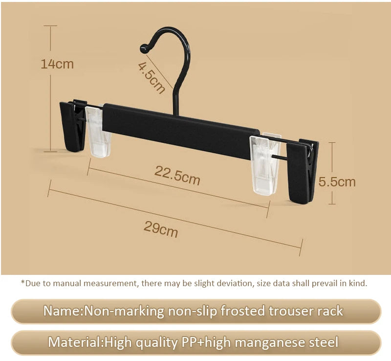 5/10PCS Pants Hanger Adjustable Clips Space Saving Anti-Slip Metal Rack Women's Skirt Clothes Organizer Socks Lingerie Racks