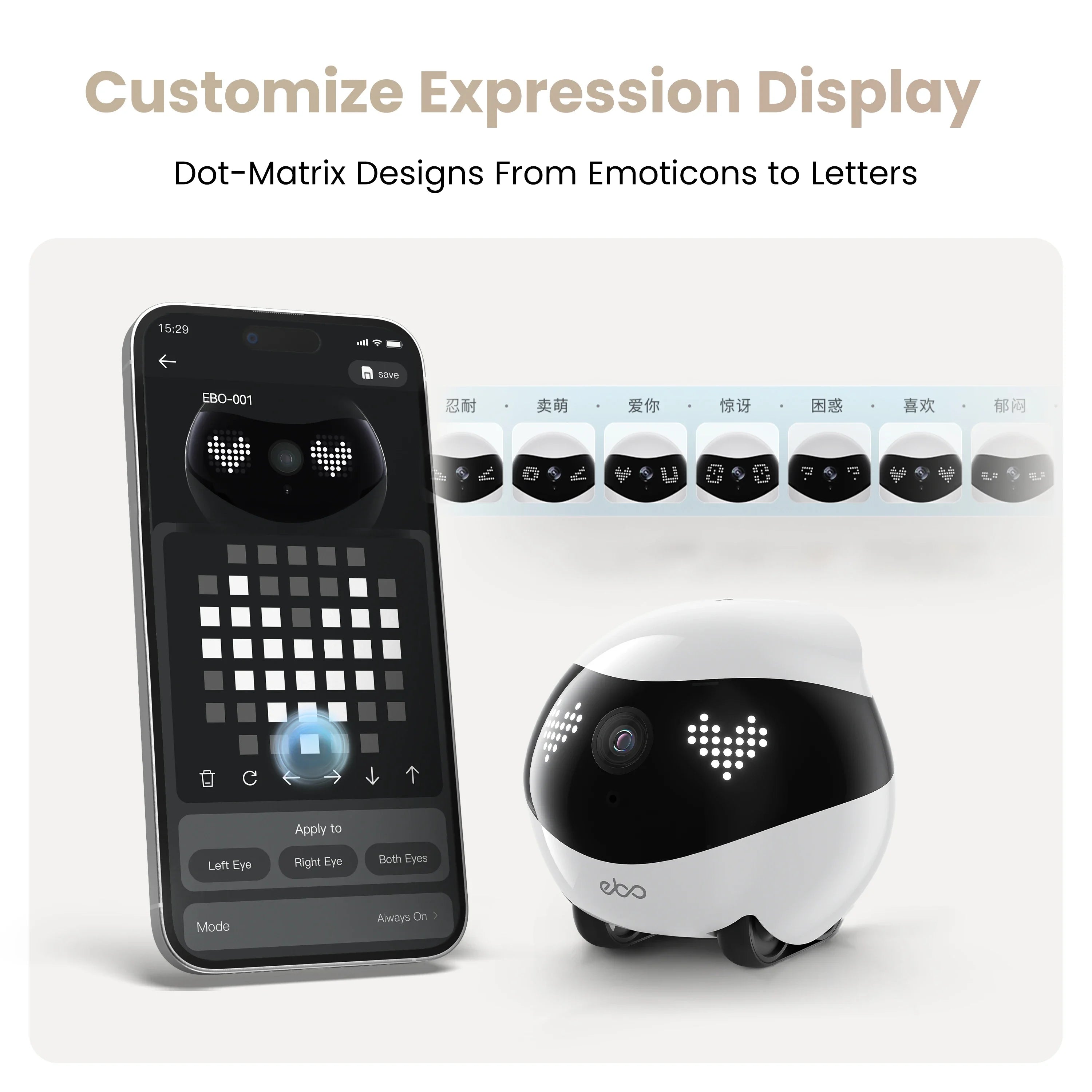 Enabot EBO AIR 2 Companion Robot 2K Home Security Pet Camera Night Vison Wireless APP Remote Control for Dog Cat Baby App Contro