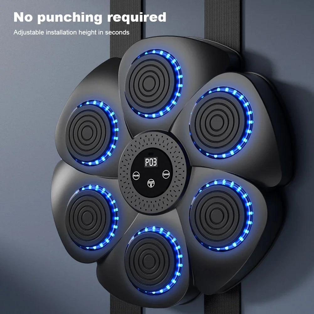 Music Boxing Machine Boxing Training Punching Equipment Type C Charging Workout Boxing Target Machine RGB Light for Home Workout