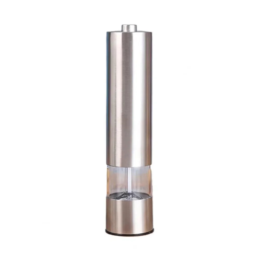 Electric Salt Pepper Grinder Set Stainless Steel One Handed Operation Automatic Spice Mill with Light for Kitchen