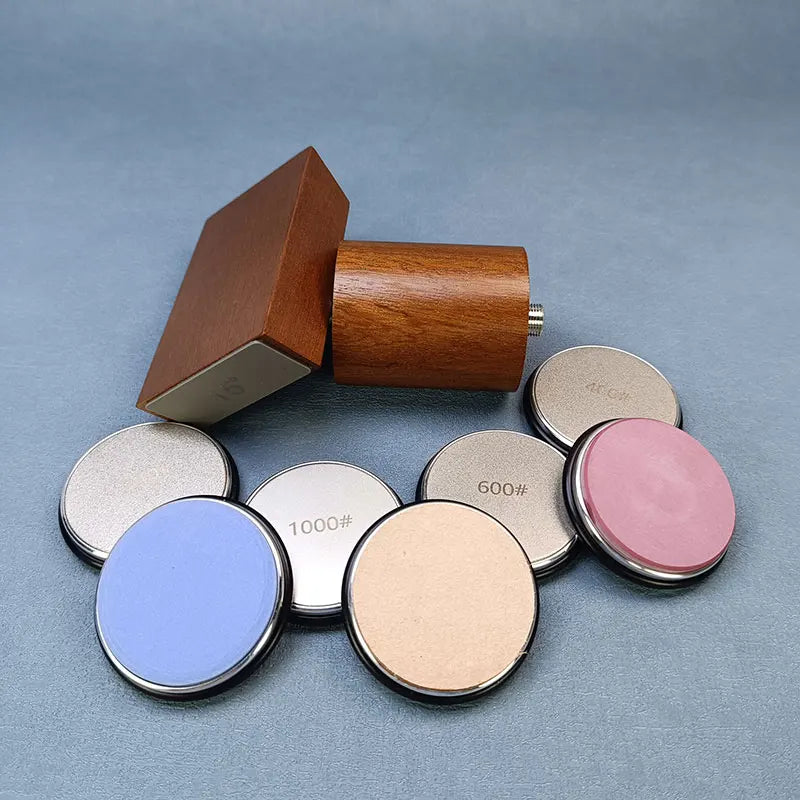 Diamond Sharpening StoneMagnetic Rolling Knife Sharpener  Wood Kitchen Grinding System 15 20 Degrees Angle Roller Accessory