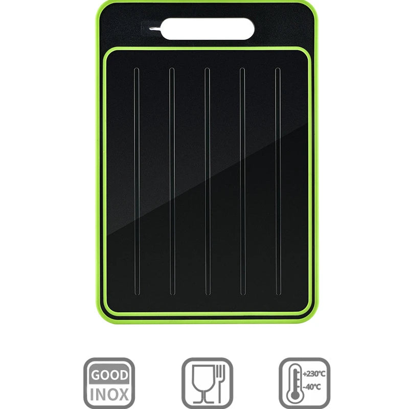 Double-side Cutting Board With Defrosting Function Chopping Board Kitchen Grinding Cutting Board With Knife Sharpener