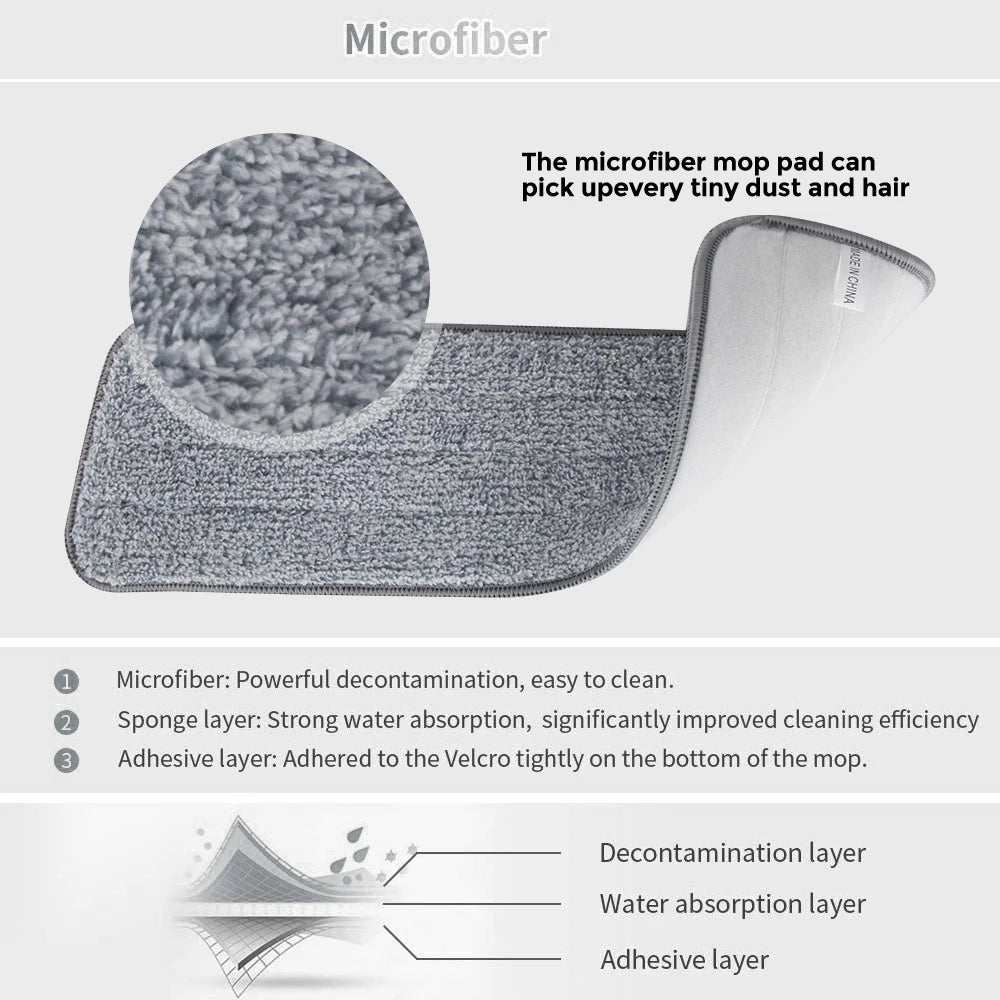 Magic Floor Cleaning Sweeper Brooms With Microfiber Pads 360° Rotation Flat Spray Floor Mop Broom For Cleaning Home Spin Mop