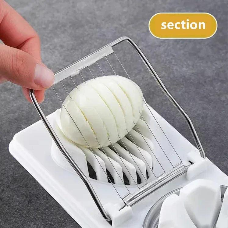 Multifunctional Egg Cutter Stainless Steel Egg Slicer Sectioner Cutter Mold Flower-Shape Luncheon Meat Cutter Kitchen Gadgets